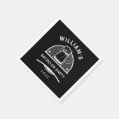 バチュラーパーティ白黒ビール スタンダードカクテルナプキン (角)