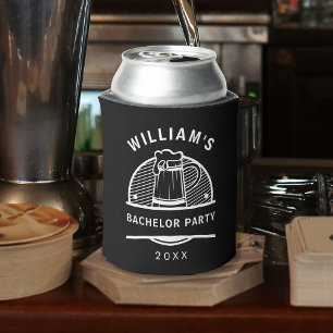 バチュラーパーティ白黒ビール 缶クーラー