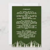 バチュラーパーティ素朴ウィークエンドキャンピングマウンテンズ 招待状 (裏面)