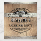 バチュラーパーティ素朴バレルワインラベル ワインラベル (シングルラベル)