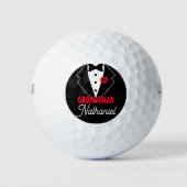バチュラーパーティ結婚のタキシードがカスタマイズ可能 ゴルフボール (正面)