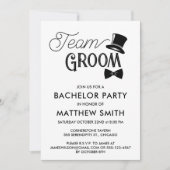 バチュラーパーティ結婚のチームグルーム 招待状 (正面)
