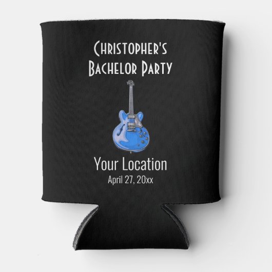 バチュラーパーティ結婚式の引き出物ギター 缶クーラー (正面)