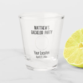バチュラーパーティ結婚式の引き出物グルームフォト ショットグラス