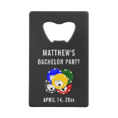 バチュラーパーティ結婚式の引き出物トランプのポーカー賭博 クレジットカード栓抜き (正面)