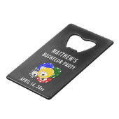 バチュラーパーティ結婚式の引き出物トランプのポーカー賭博 クレジットカード栓抜き (正面アングル)