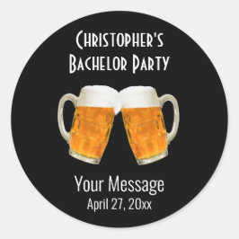 バチュラーパーティ結婚式の引き出物ビール応援 ラウンドシール