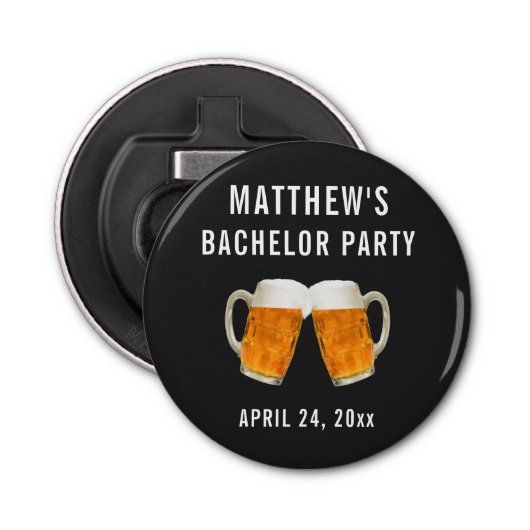 バチュラーパーティ結婚式の引き出物ビール応援 栓抜き (正面)