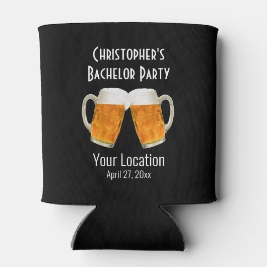 バチュラーパーティ結婚式の引き出物ビール応援 缶クーラー (裏面)