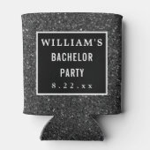 バチュラーパーティ結婚式の引き出物モダンタイポグラフィ 缶クーラー (裏面)