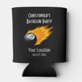 バチュラーパーティ結婚式の引き出物8ボールプールビリヤード 缶クーラー (裏面)