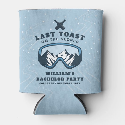 バチュラーパーティ週末の最後のトーストは斜面に 缶クーラー (正面)