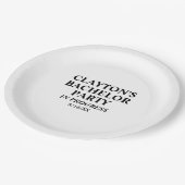 バチュラーパーティ進行中の紙プレート ペーパープレート (アングル)