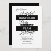 バチュラーパーティ飲みチーム 招待状 (正面/裏面)