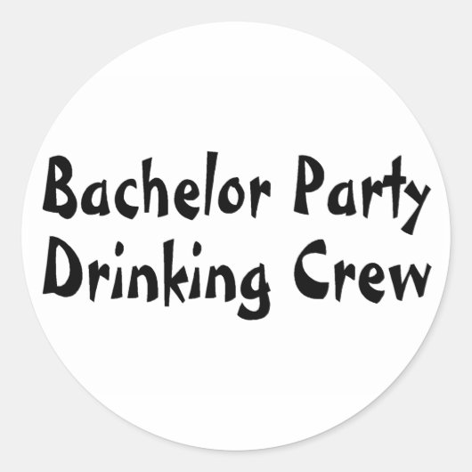 バチュラーパーティ飲み込みクルー ラウンドシール (正面)