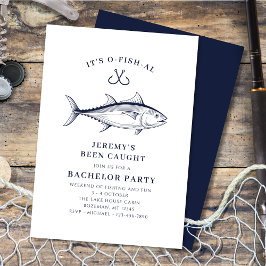 バチュラーパーティ魚釣りトリップウィークエンド 招待状