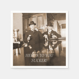 バチュラーパーティ1890のメンズビールはこちら2あなたの吸盤 スタンダードカクテルナプキン