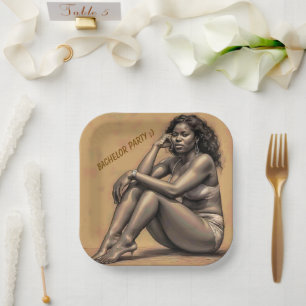 バチュラーパーティ ペーパープレート