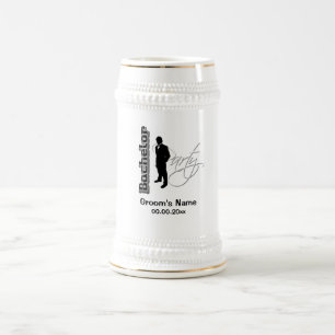 バチュラーパーティ-新郎記念するビールジョッキ ビールジョッキ