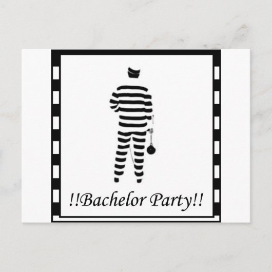 バチュラーパーティ- Prison Man インビテーションポストカード (正面)