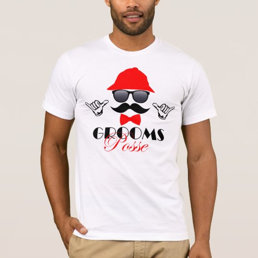 バチュラーパーティTシャツ – Grooms Pose Tシャツ (正面)