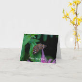 バチ考えるバチョウのカード カード (黄色い花)