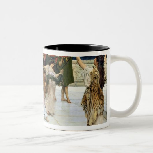 バッカスへのアルマTadema |Aの献呈 ツートーンマグカップ (右)