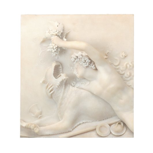 バッカス食べ物を与えスはヒョウだ ノートパッド (正面)