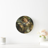 バッカス(キャンバスの油) ラウンド壁時計 (ホーム)