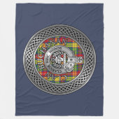 バッカナン氏族の紋章とタータン・ノット フリースブランケット (正面)