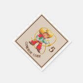 バッカルーカウボーイズの誕生日名&年齢 スタンダードカクテルナプキン (角)