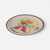 バッカルーカウボーイズの誕生日名&年齢 ペーパープレート (アングル)