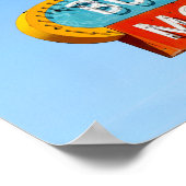 バッカルーモーテルサイン，トゥクンカリ，ニューメキシコ ポスター (角)