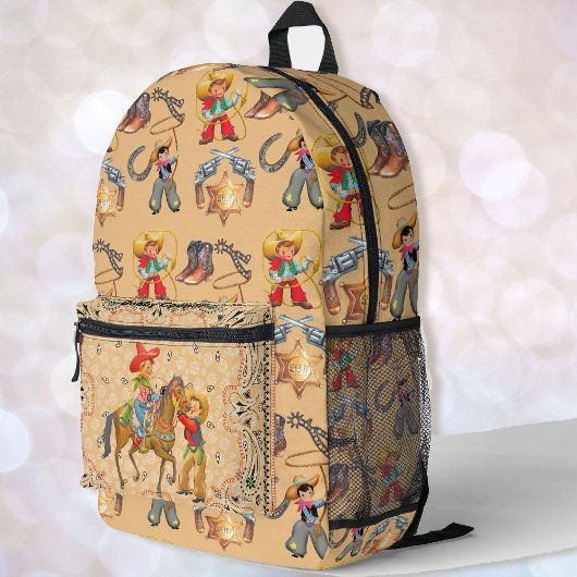 バッカロ・カウボーイ・ヤング・ボーイの名前 プリントバックパック