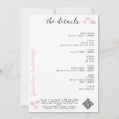 バッカ & ブージー ローズ ダイヤモンド グラム バチェロレッテ パーティー 招待状 (裏面)