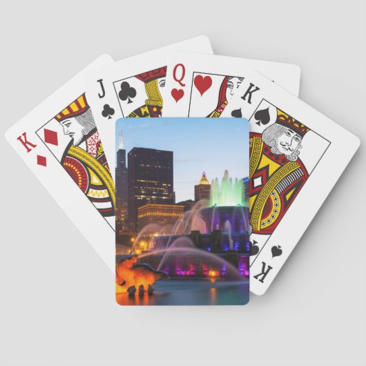 バッキンガムの泉が夜に灯される トランプ (裏面)