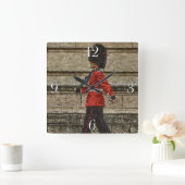 バッキンガムパレスクイーンズガード スクエア壁時計 (ホーム)