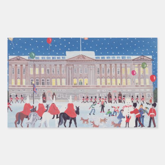 バッキンガムパレスロンドン 長方形シール (正面)