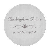バッキンガムパレス緯度と経度 カッティングボード (正面)