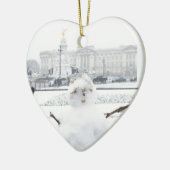 バッキンガムパレス雪だるまロンドン セラミックオーナメント (左)