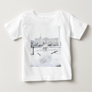 バッキンガムパレス雪だるまロンドン ベビーTシャツ