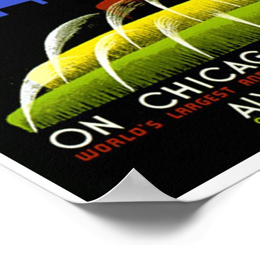 バッキンガムファウンテンシカゴヴィンテージWPAポスター ポスター (角)