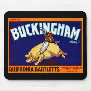 バッキンガムブランドカリフォルニアバートレット マウスパッド