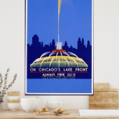 バッキンガム噴水シカゴヴィンテージポスター ポスター (キッチン)