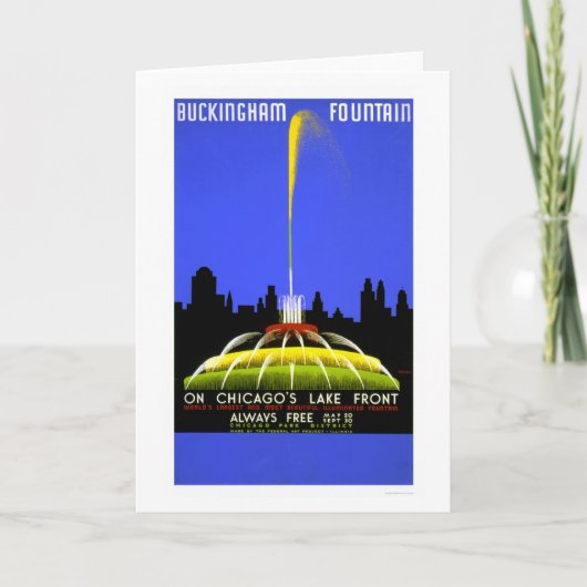 バッキンガム噴水1939 WPA カード (正面)