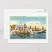 バッキンガム噴水、グラントパーク、シカゴヴィンテージ ポストカード (正面/裏面)