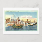 バッキンガム噴水、グラントパーク、シカゴヴィンテージ ポストカード (正面)