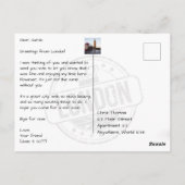 バッキンガム宮殿とフラワーズロンドンイングランド ポストカード (裏面)