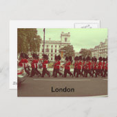 バッキンガム宮殿のマーチングガード ポストカード (正面/裏面)