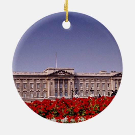 バッキンガム宮殿のロンドン、イギリスの花 セラミックオーナメント (裏面)